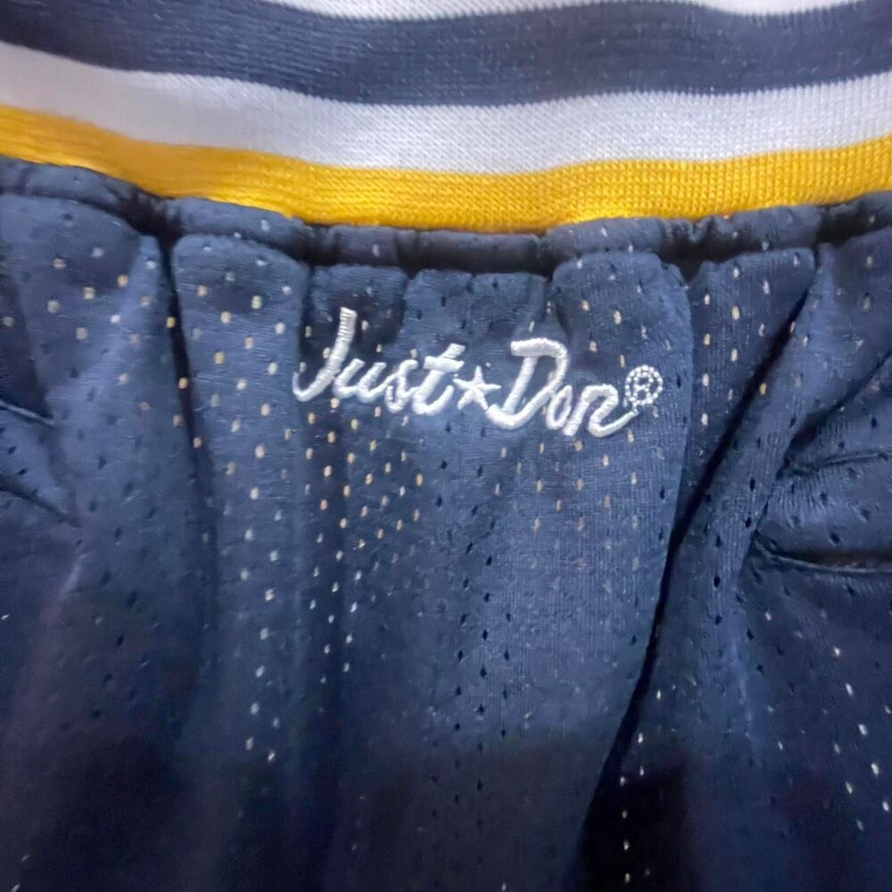 Jordan Michigan Just Don Fab 5 Rare Men's Navy and Blue Shorts - Picture 3 of 8